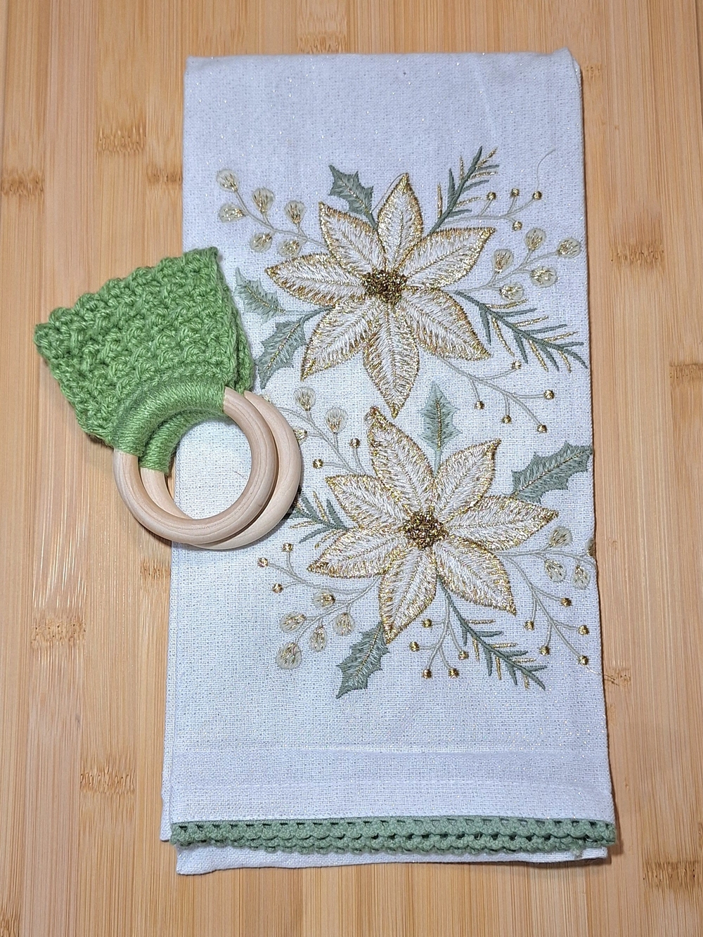 Handmade Crochet Towel Holder & Towel NWOT
